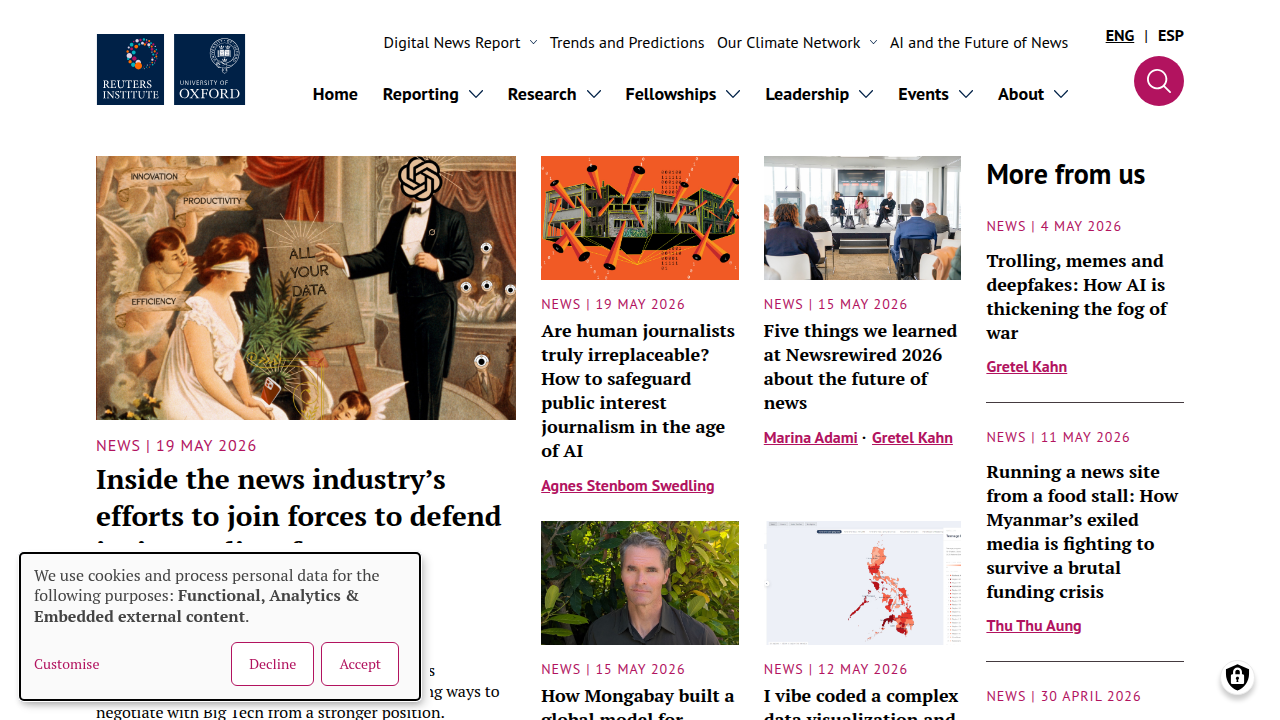 The Reuters Institute Digital News Report, a key source for understanding global news consumption and trust, highlights the ongoing fragility of public confidence in media.