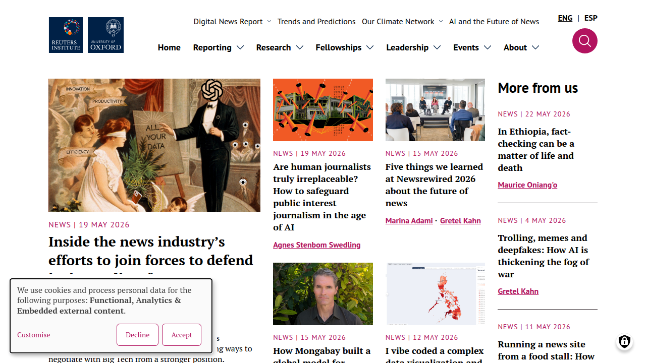 Explore research from the Reuters Institute on filter bubbles, echo chambers, and media polarization.
