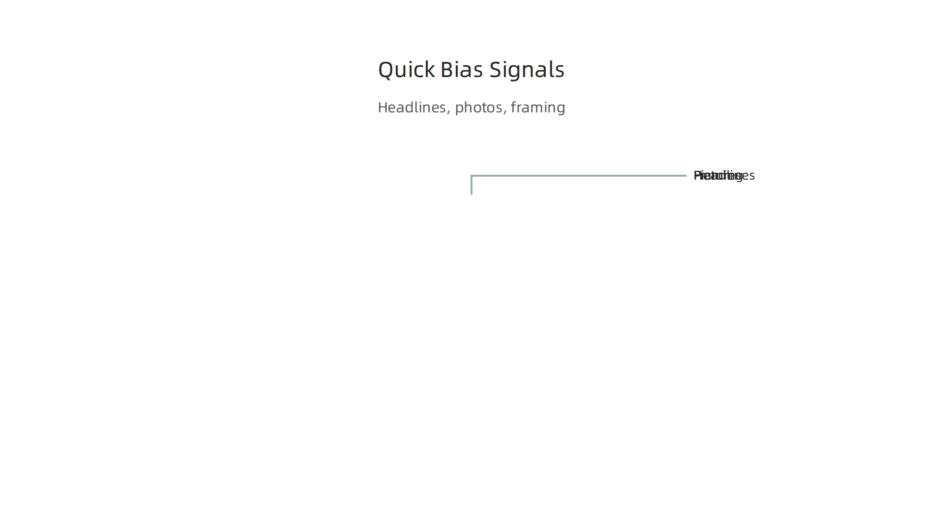 Fast indicators in headlines, photos, and framing that can reveal news bias.