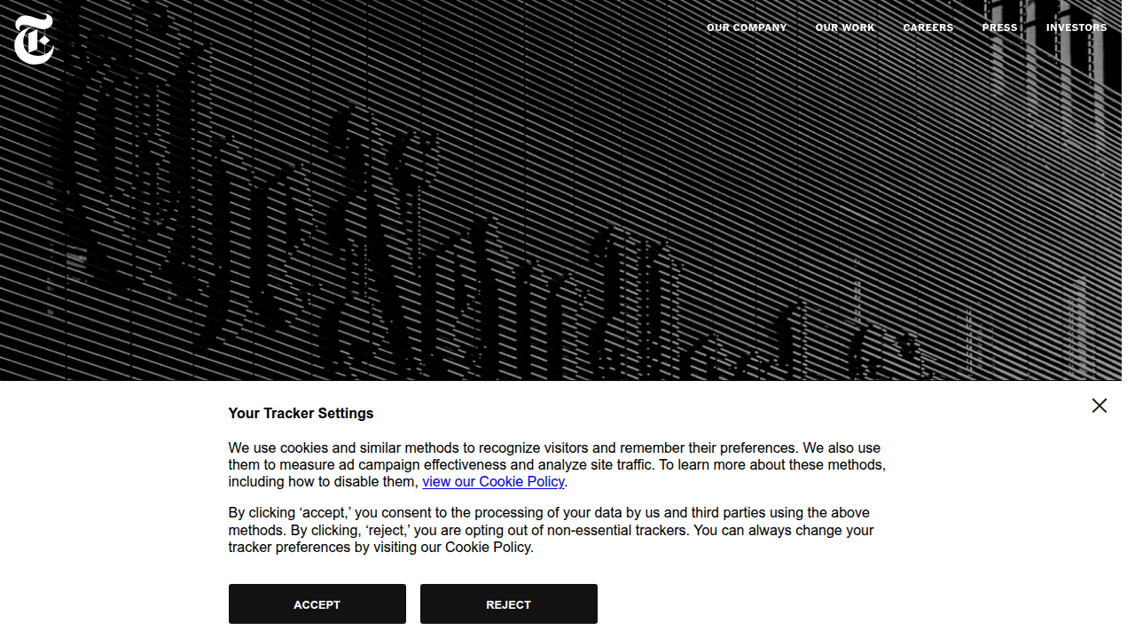 The New York Times Company provides career opportunities, including fellowships and internships in newsrooms.