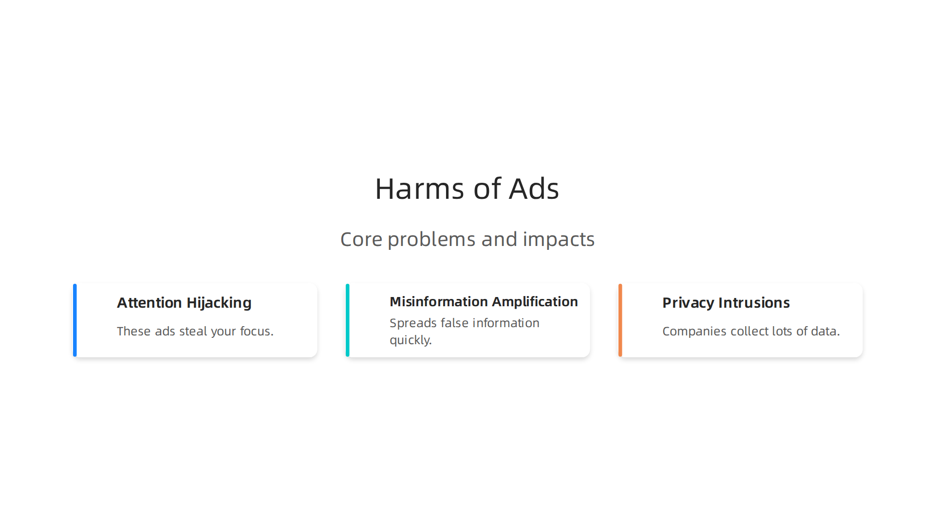 Understanding the core problems caused by disruptive advertising, from attention loss to privacy concerns.